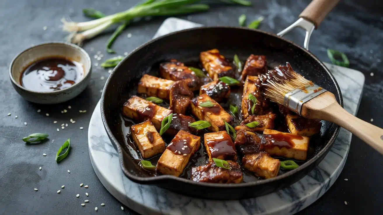 Korean bbq tofu stir fry offering smo