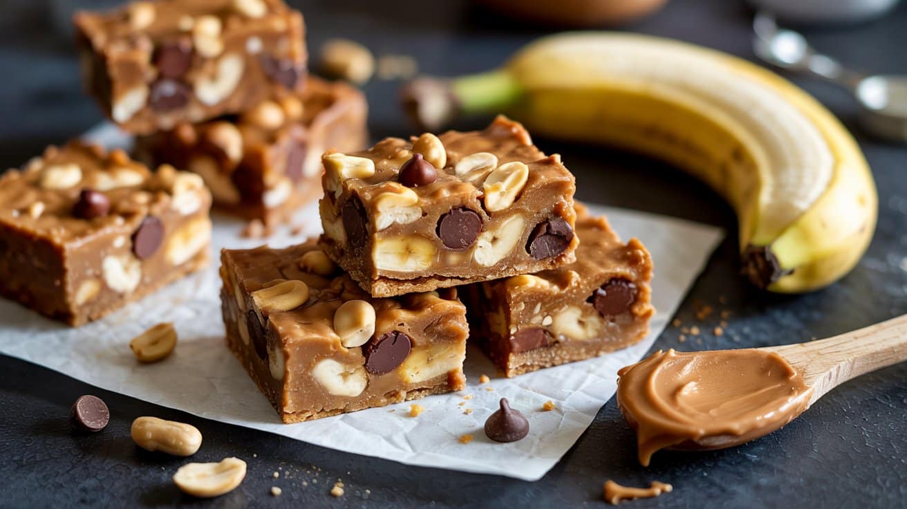 Peanut butter banana nut bars a whole btfq