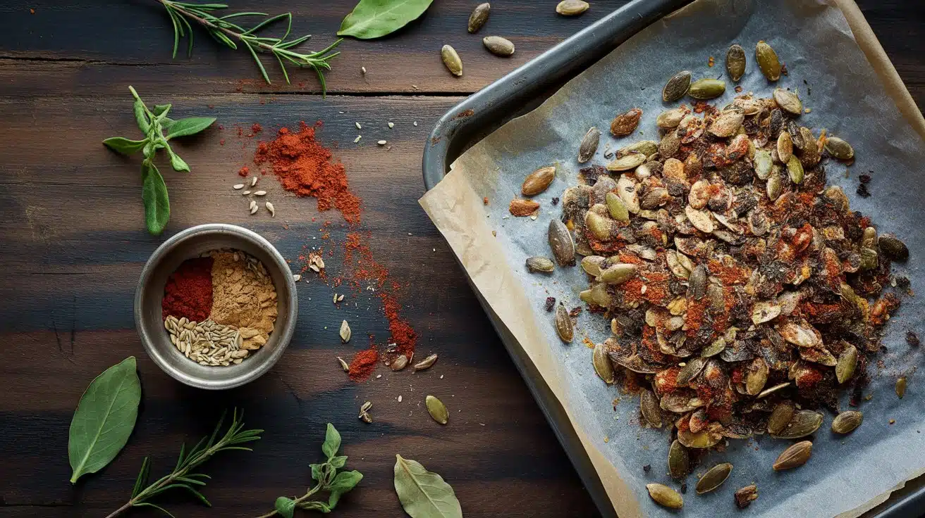 Roasted seed blend with fresh herbs a g