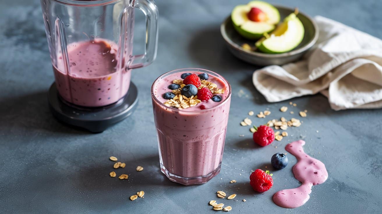 Yogurt and fruit smoothie a simple fr