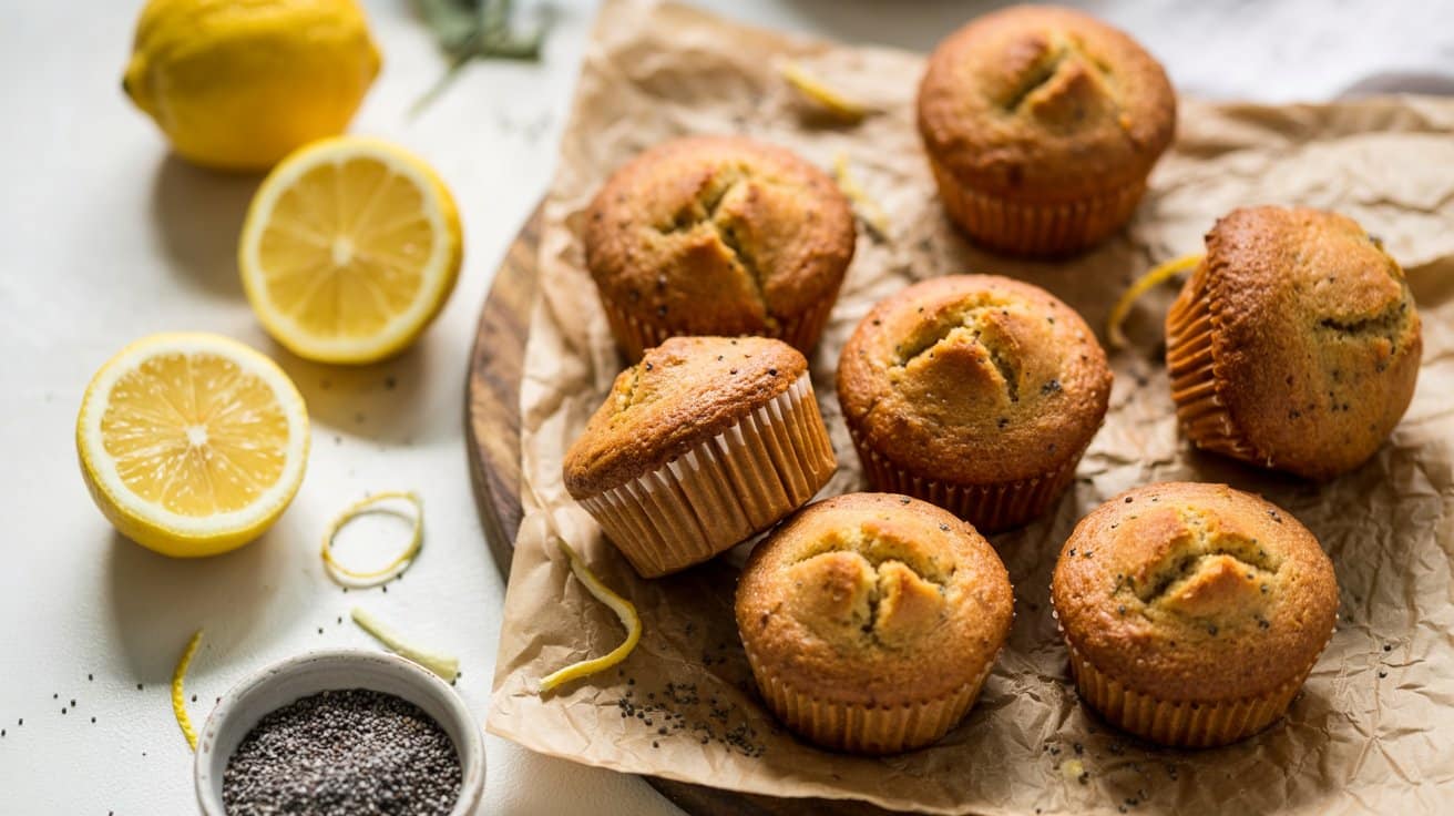 Almond flour lemon poppy seed muffins