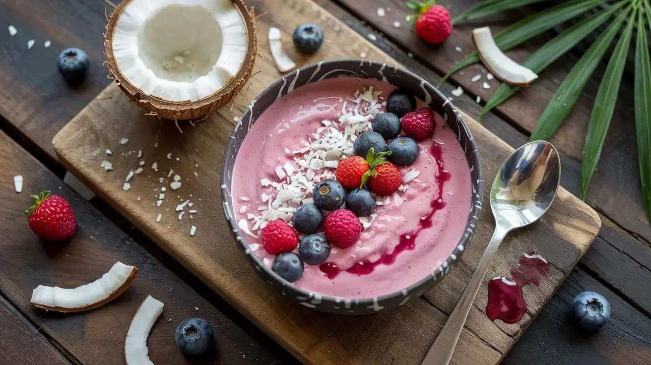 Coconut berry bliss bowl a creamy past