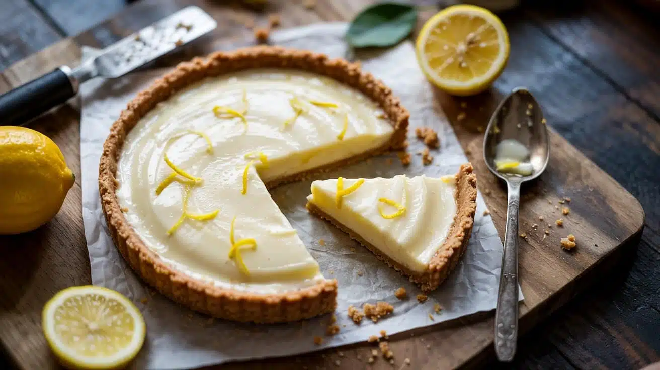 No bake lemon tart a rustic top down i ow