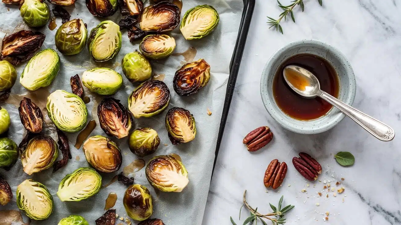 Roasted brussels sprouts with maple ba ogg uw