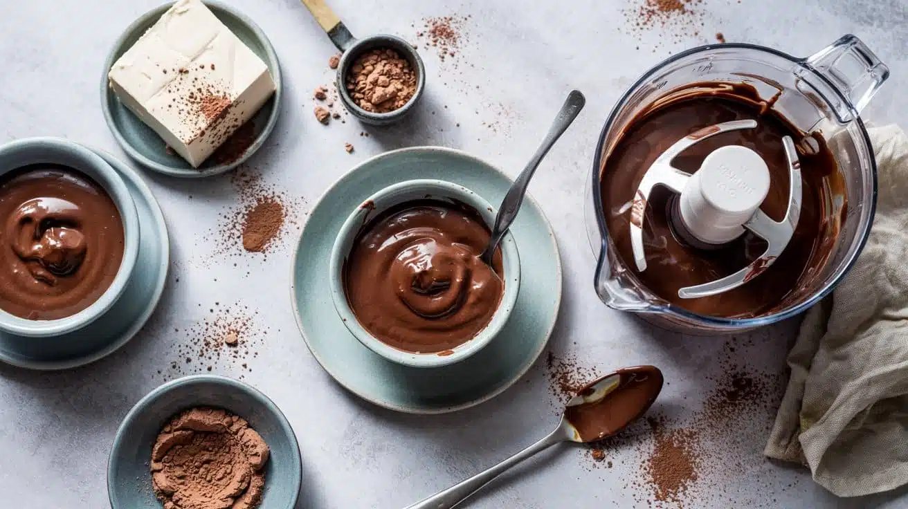 Silken tofu chocolate pudding a clean