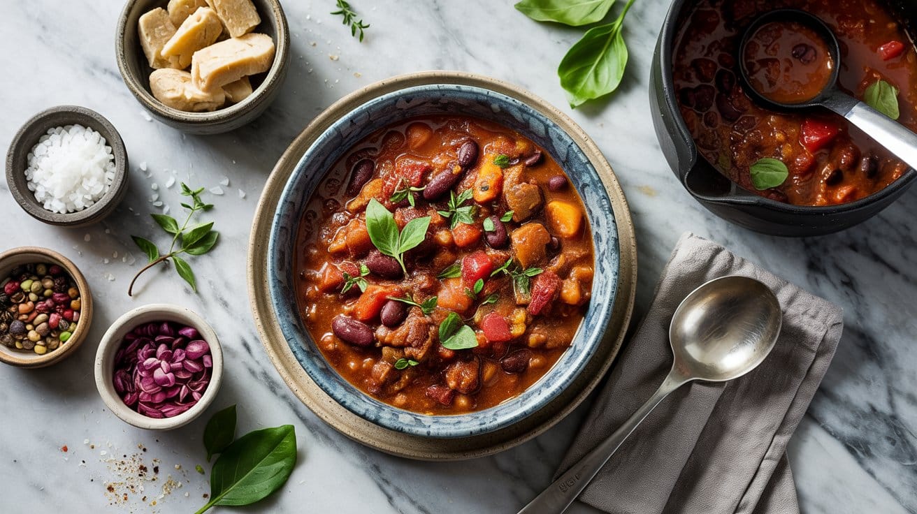 Slow cooker vegan chili