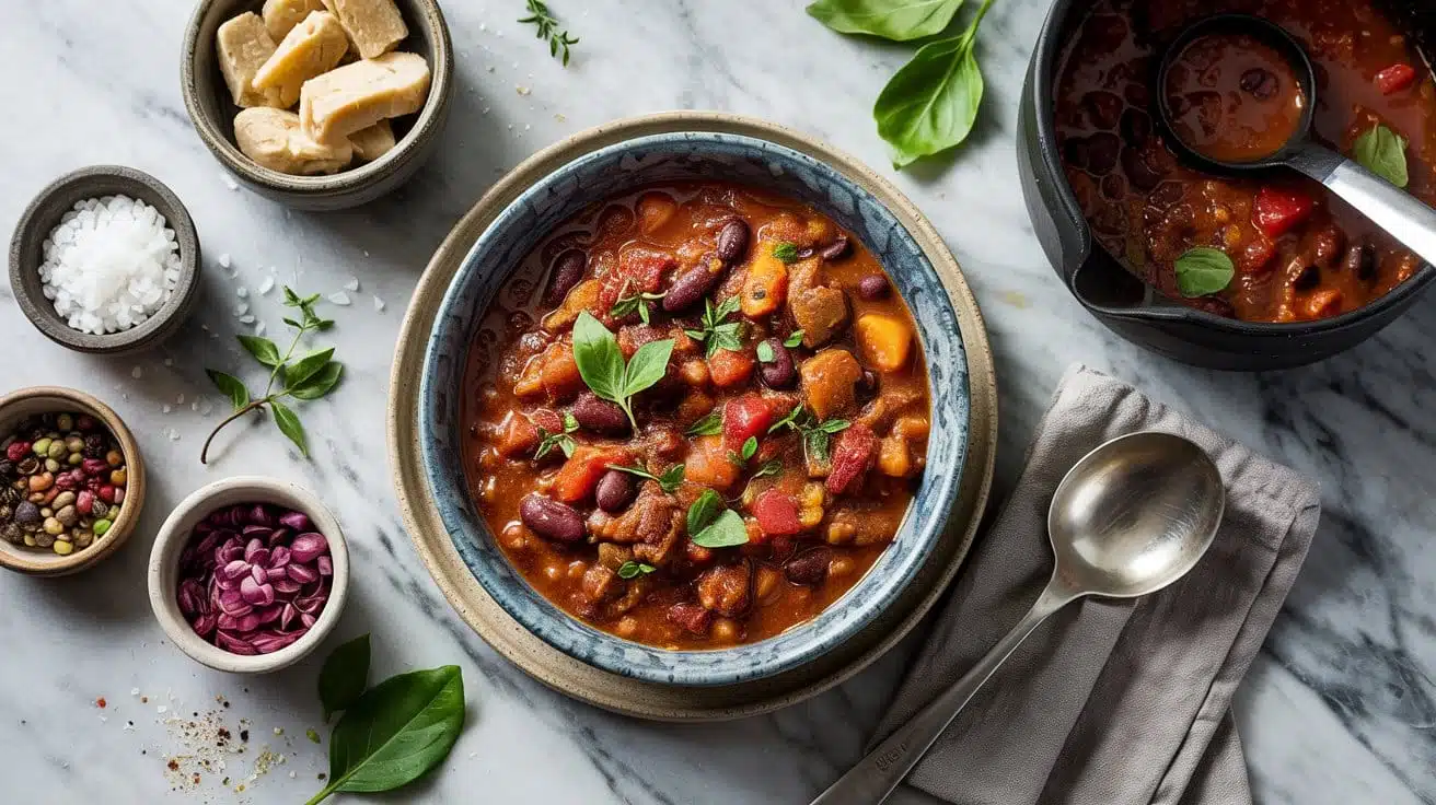 Slow cooker vegan chili