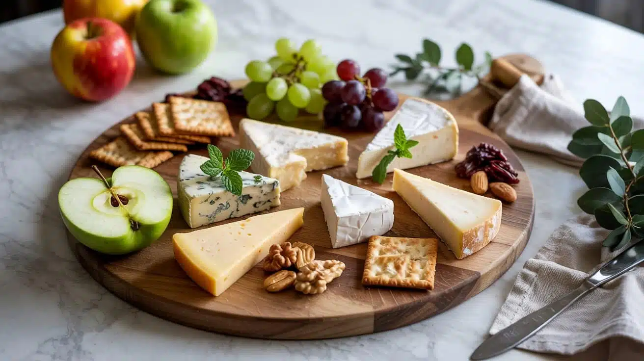 Vegan cheese and crackers platter phot zrq 8d