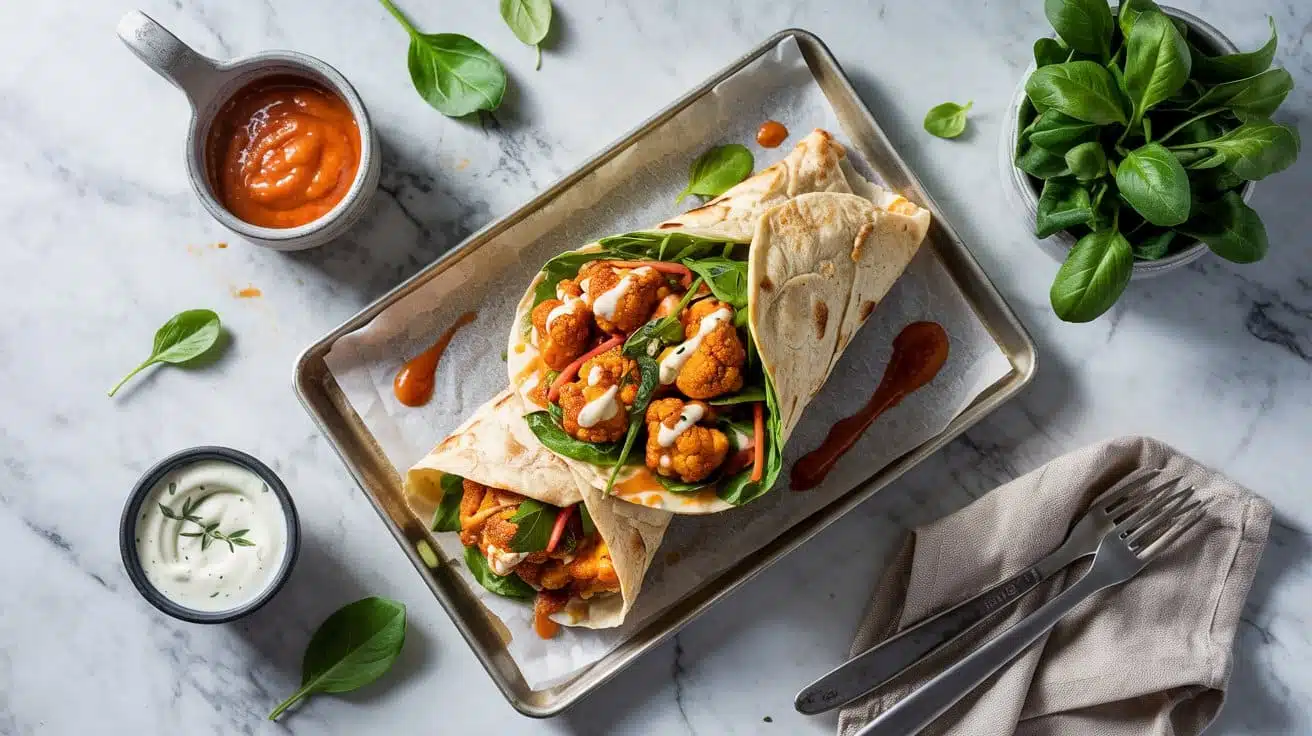 Buffalo wrap with spicy fl