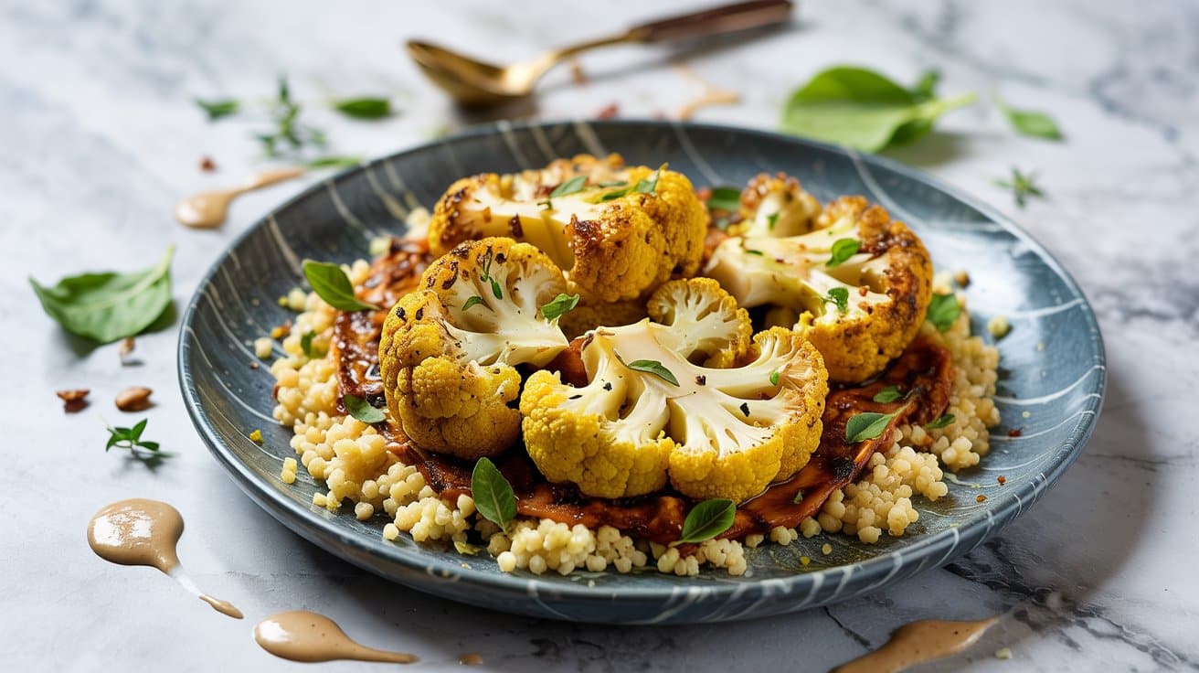 Curried steaks served on c