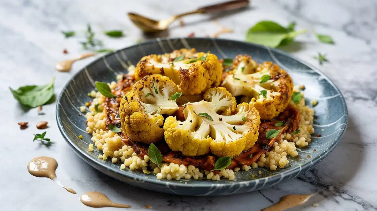Curried steaks served on c