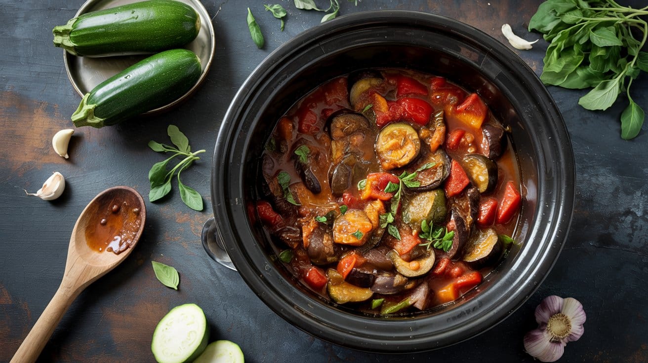 Slow cooker a rustic overh