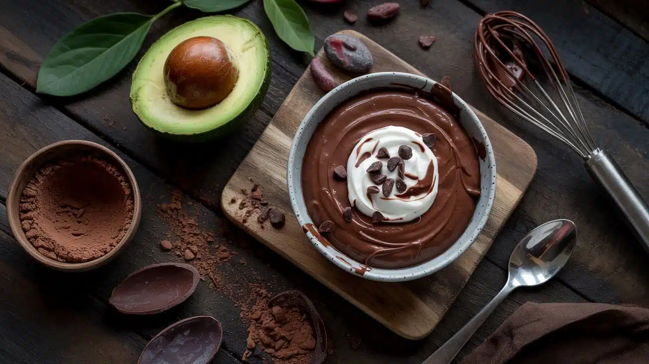 Chocolate avocado mousse