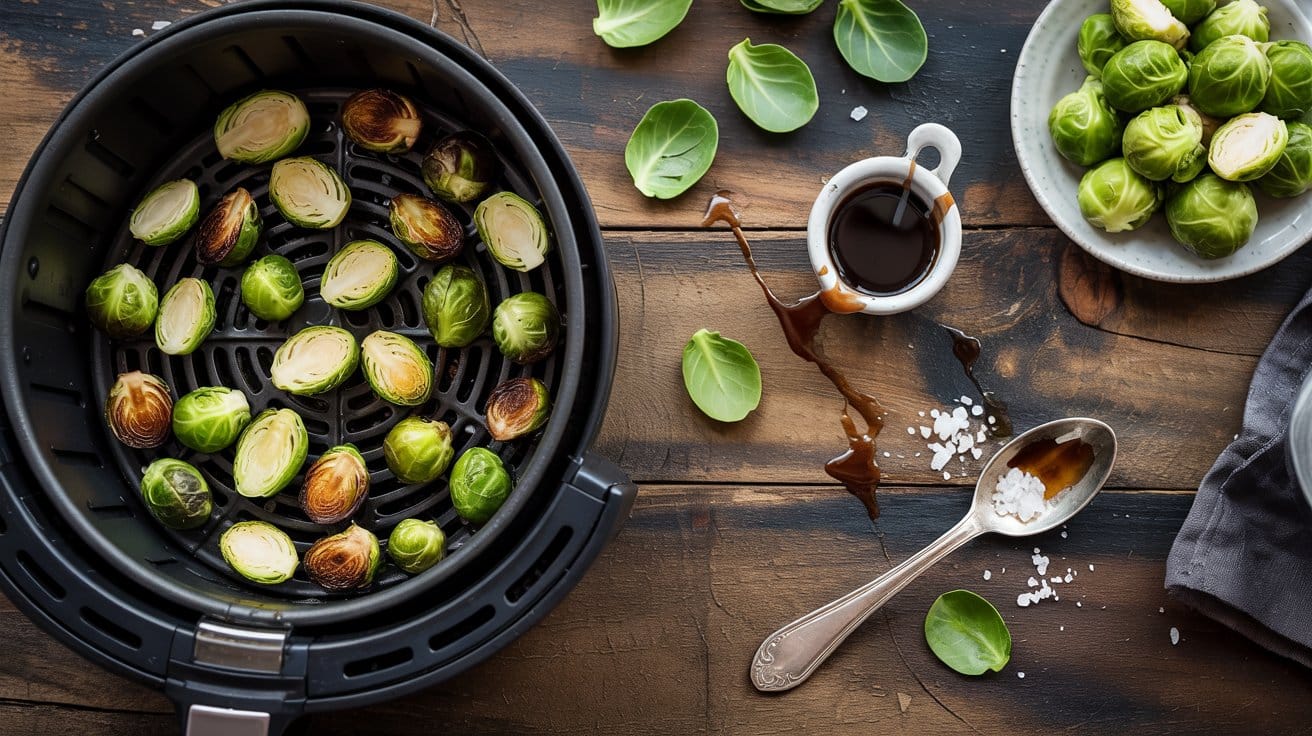 Crispy air fryer brussels sprouts a ru v p0puq