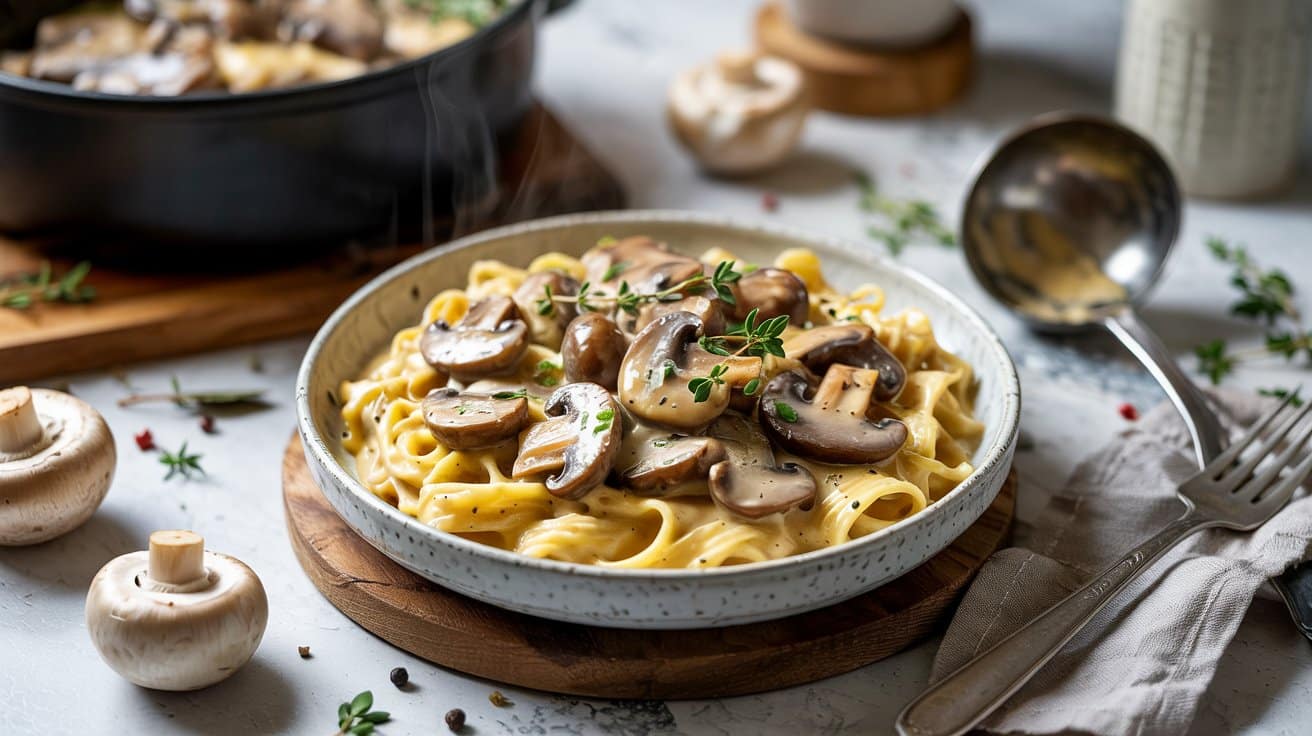 Mushroom with hearty creamy