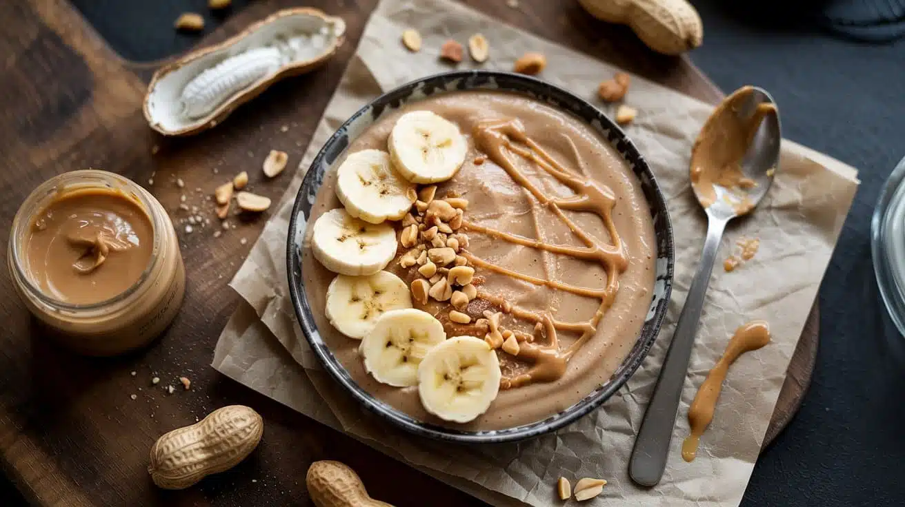 Peanut butter banana smoothie bowl