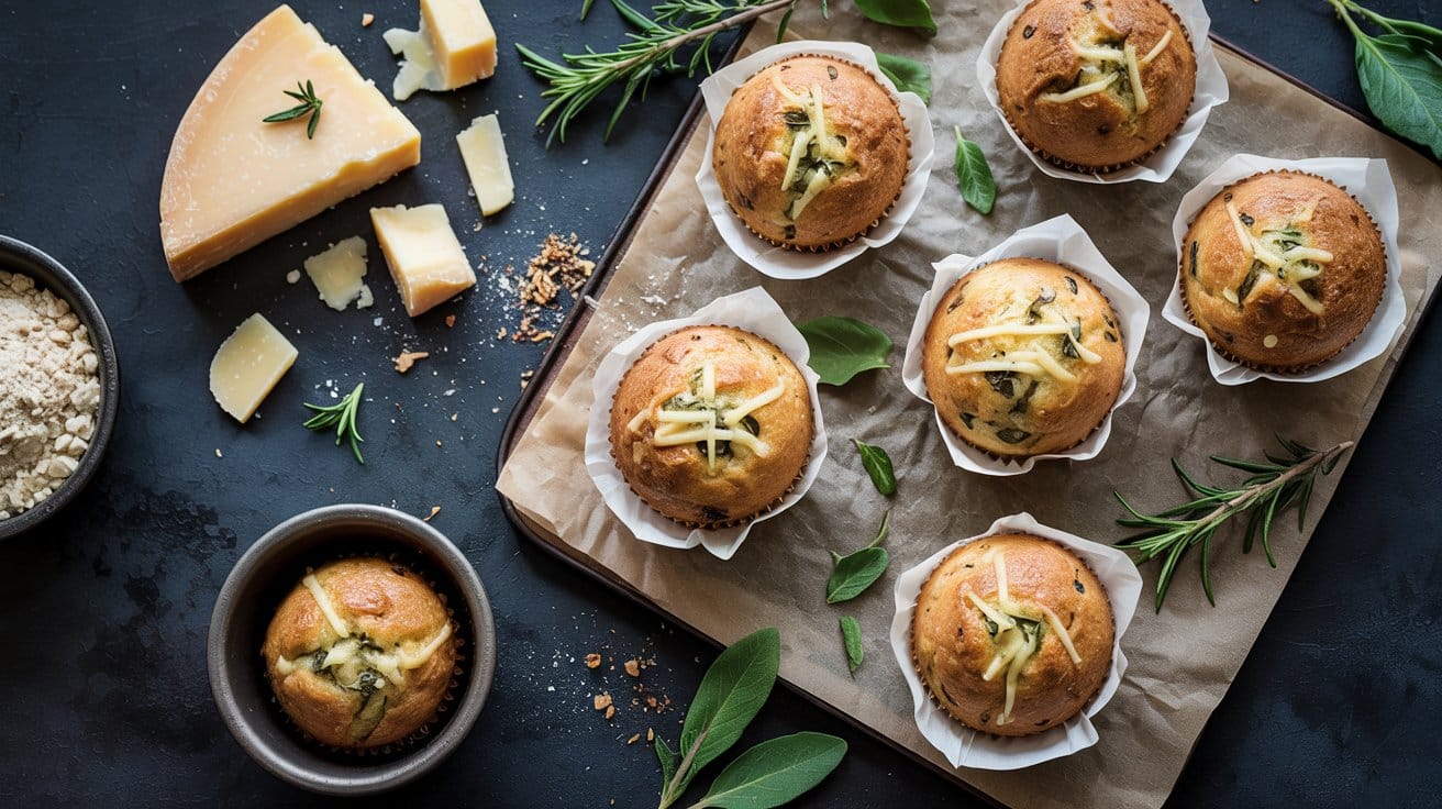 Savory cheese and herb muffins a savor w