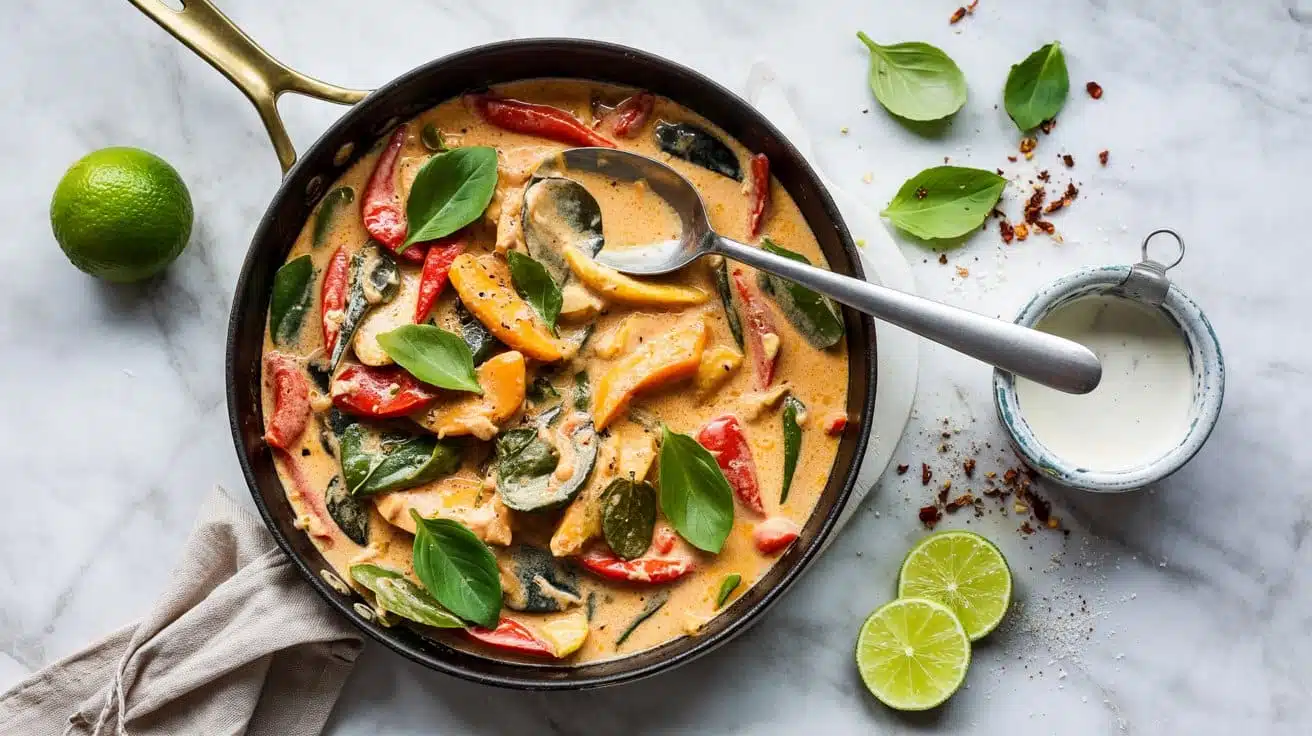 5 thai red curry vegetable skillet dinne ginda6v