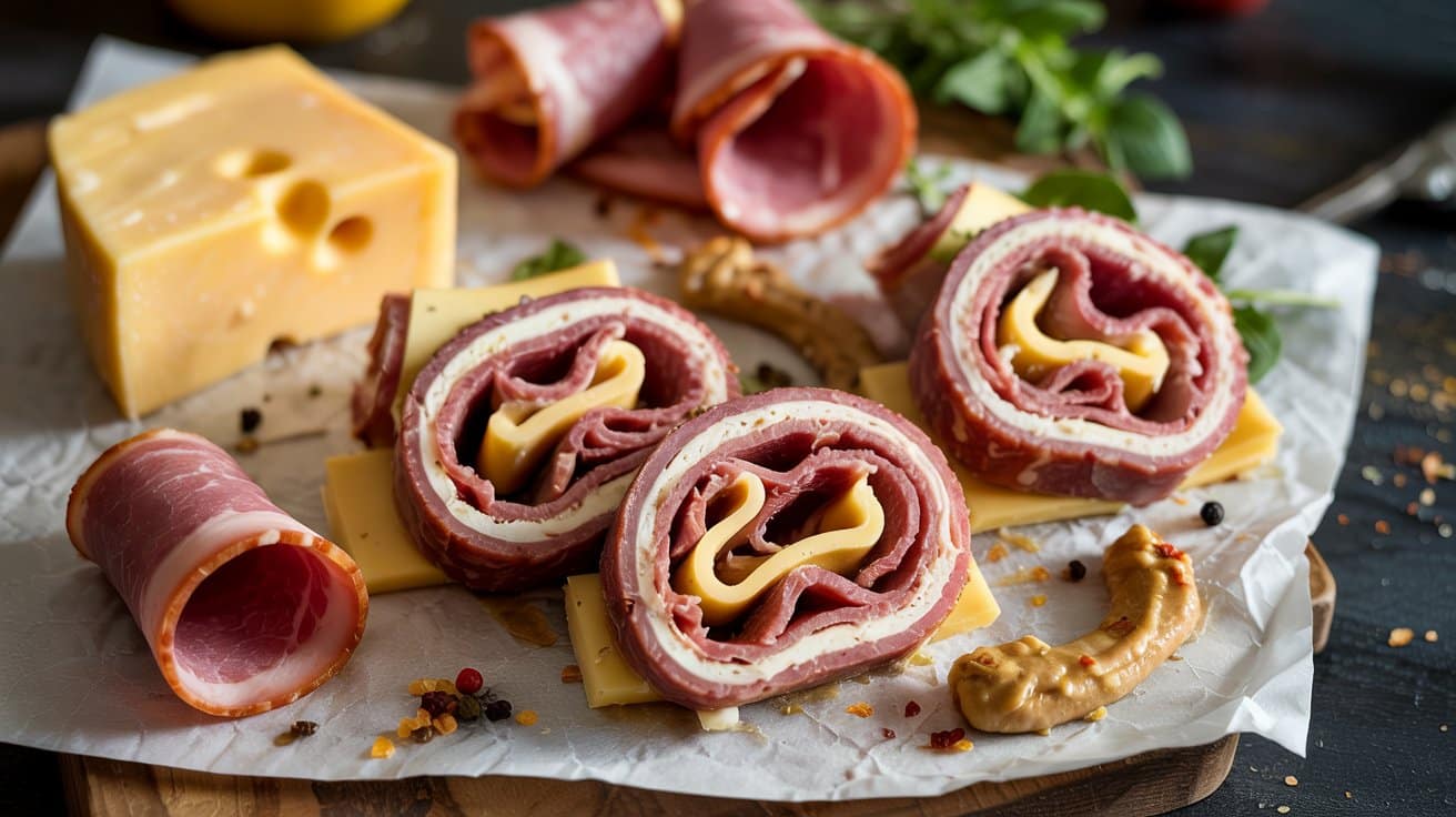 Cheese and meat roll ups a snack style ytp 2 yl