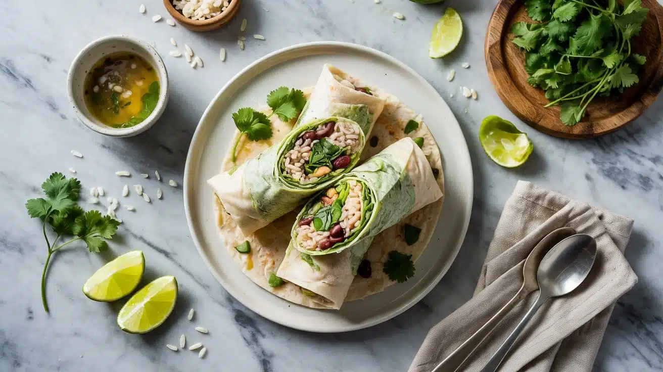 Cilantro lime rice and bean bright wra rdfvw