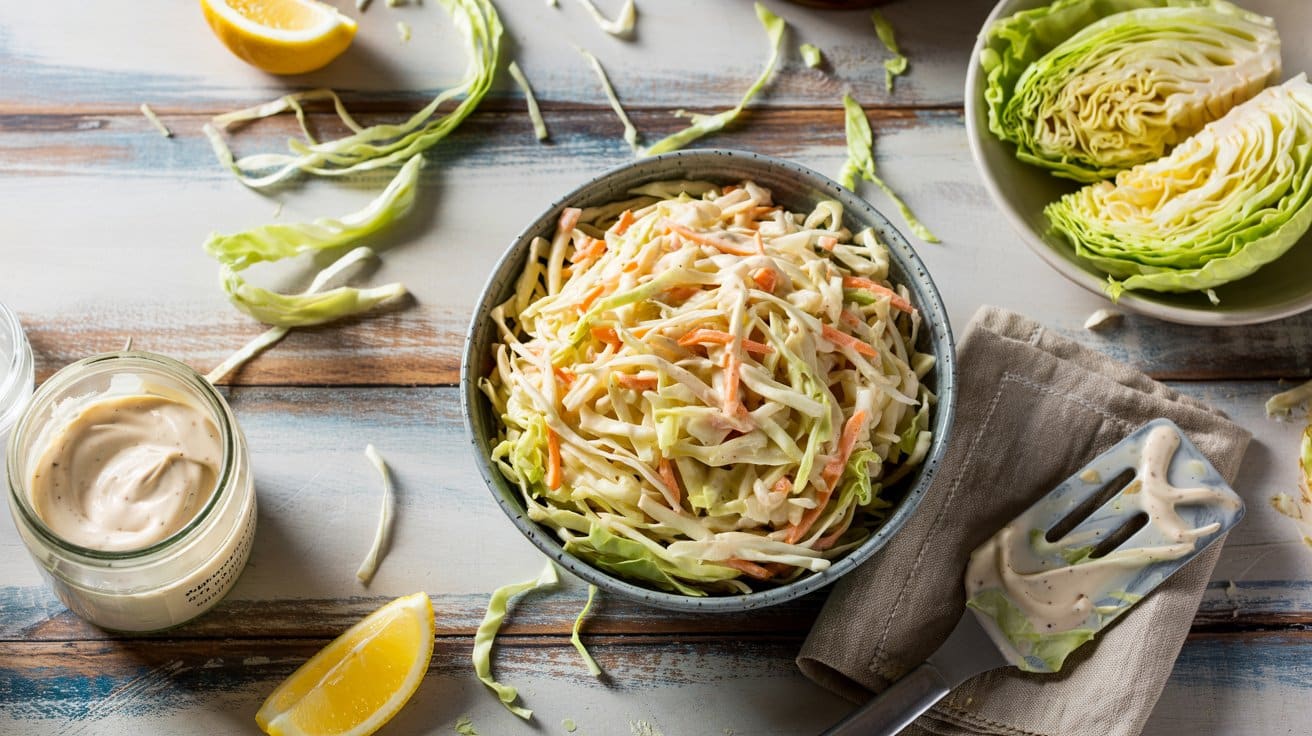 Classic coleslaw a bright rustic overh idnouw