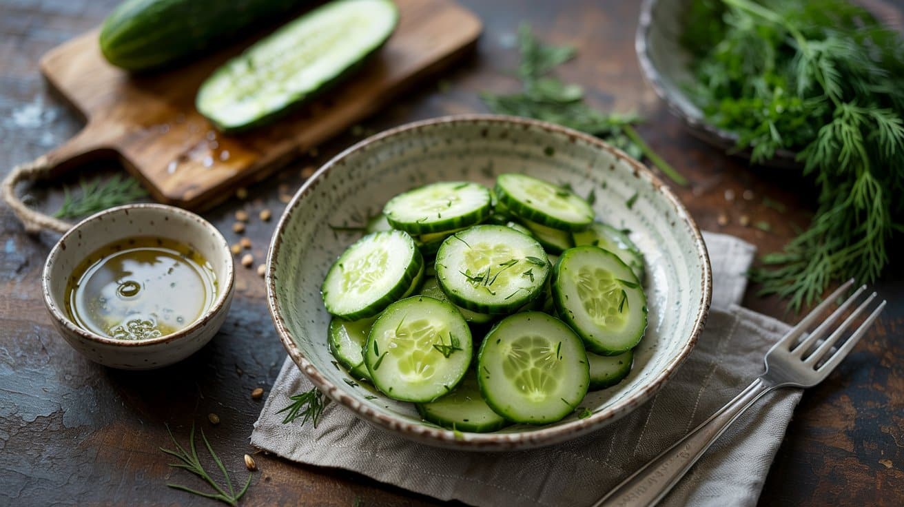 Herbed cucumber salad a top vhftrf
