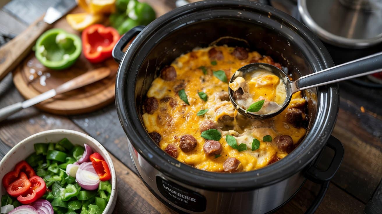 Slow cooker breakfast casserole a warm w