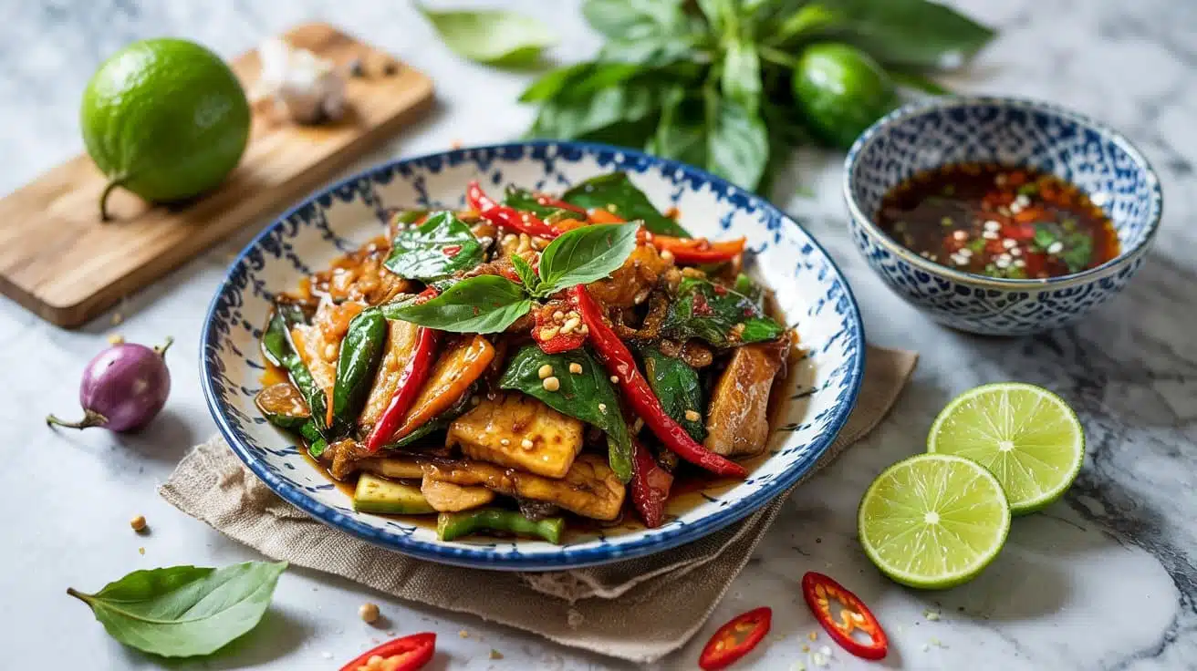 Sweet and spicy thai stir fry with exo lctdlnp v