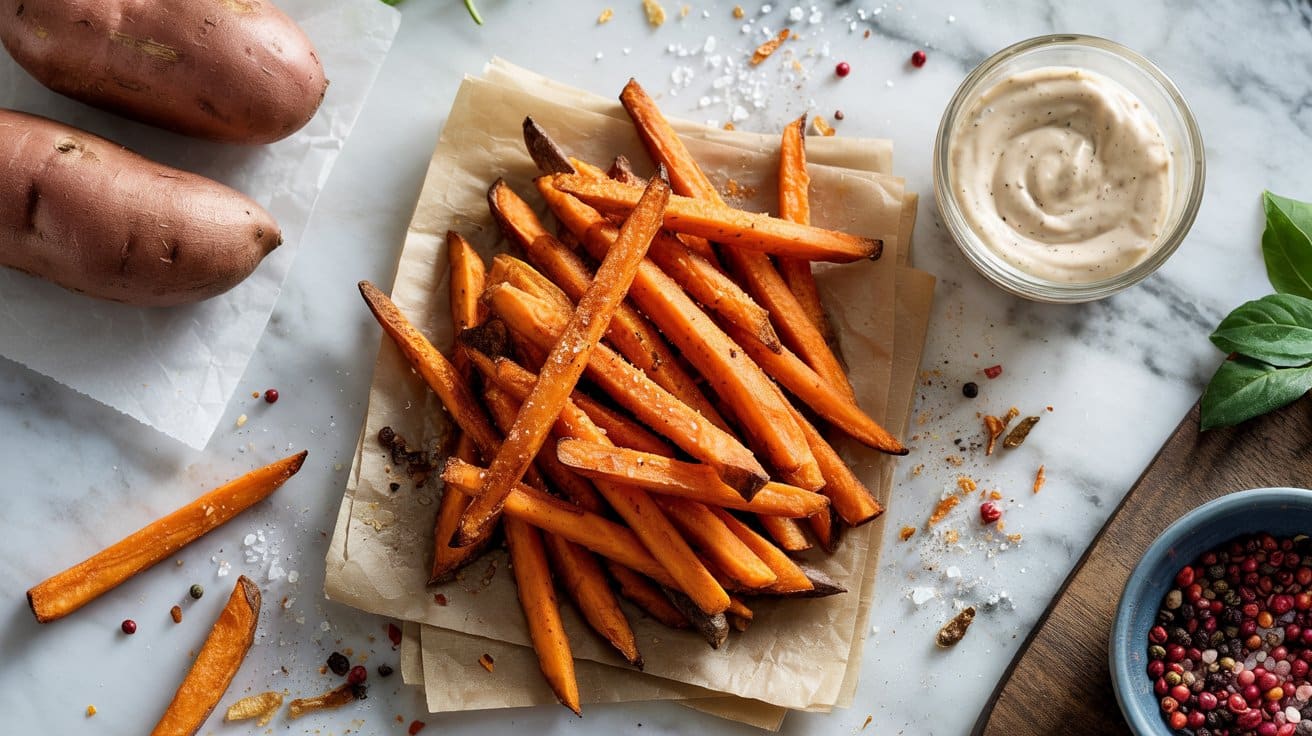 Baked sweet potato fries a fun top dow