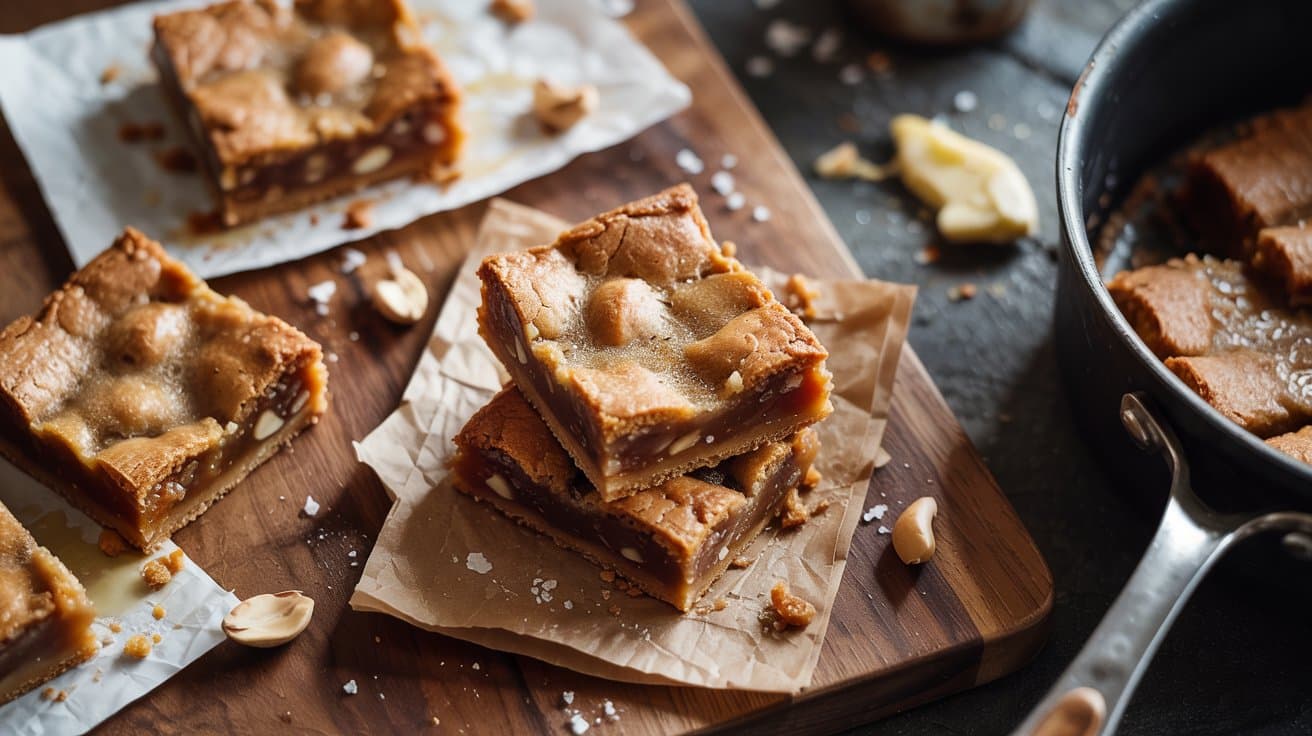 Brown butter blondie bars a warm golde