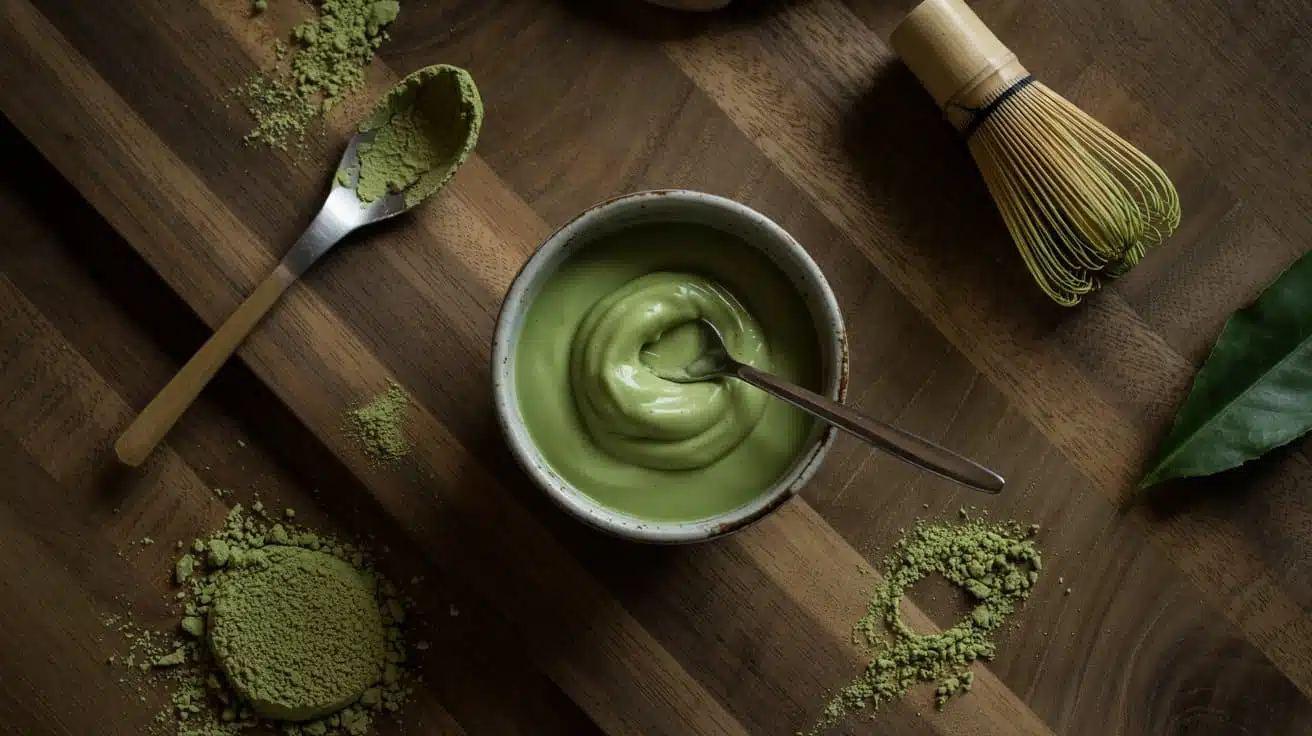 Matcha green tea pudding a cs2hvzcq