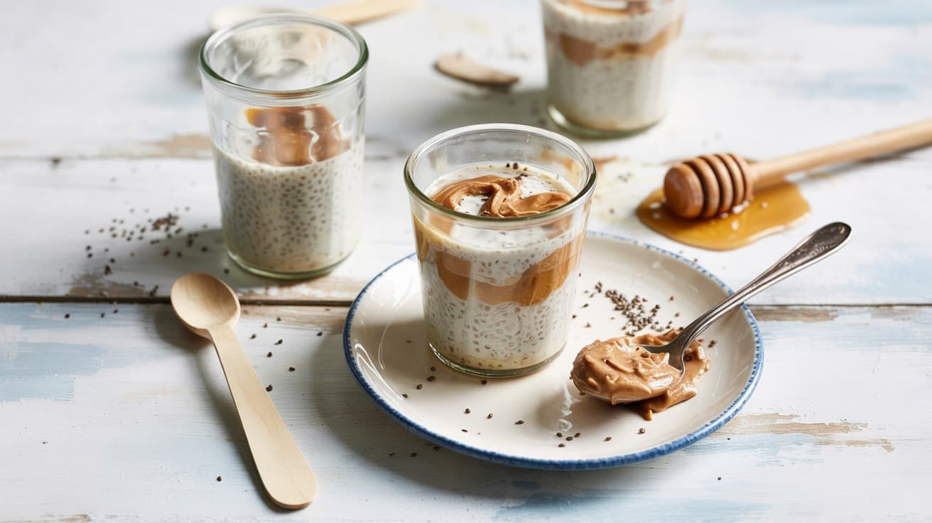 Nut butter chia seed pudding a bright h pis6zft