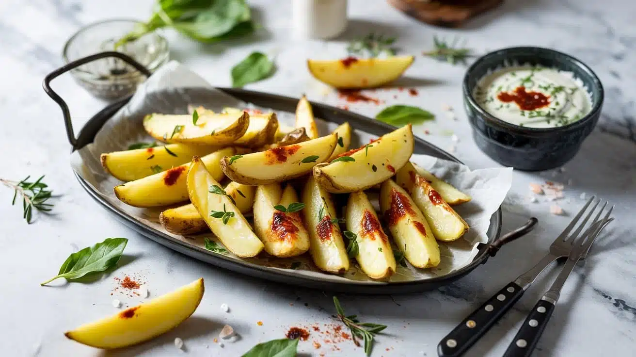 Smoky paprika potato wedges with herbs