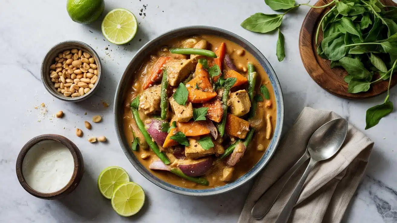 Unique peanut butter curry with fresh xaw uiq