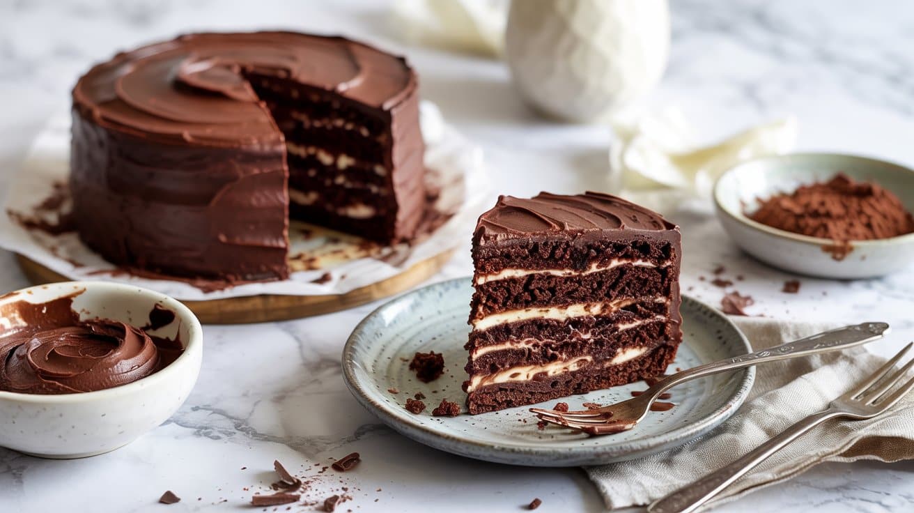 Vegan chocolate cake a rich dessert sc