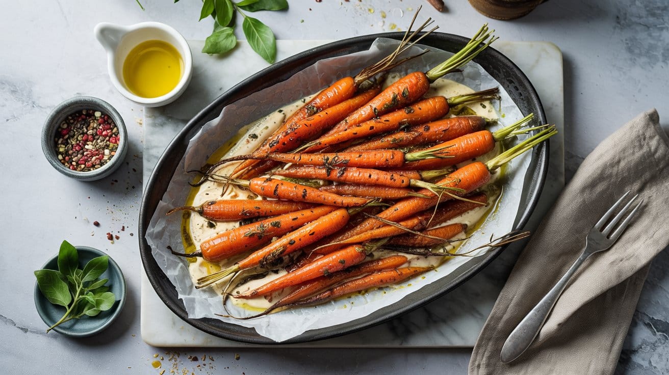 Zaatar roasted carrots adding middle e