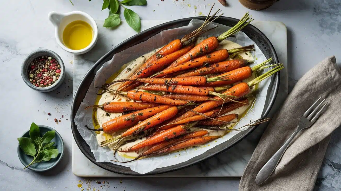 Zaatar roasted carrots adding middle e