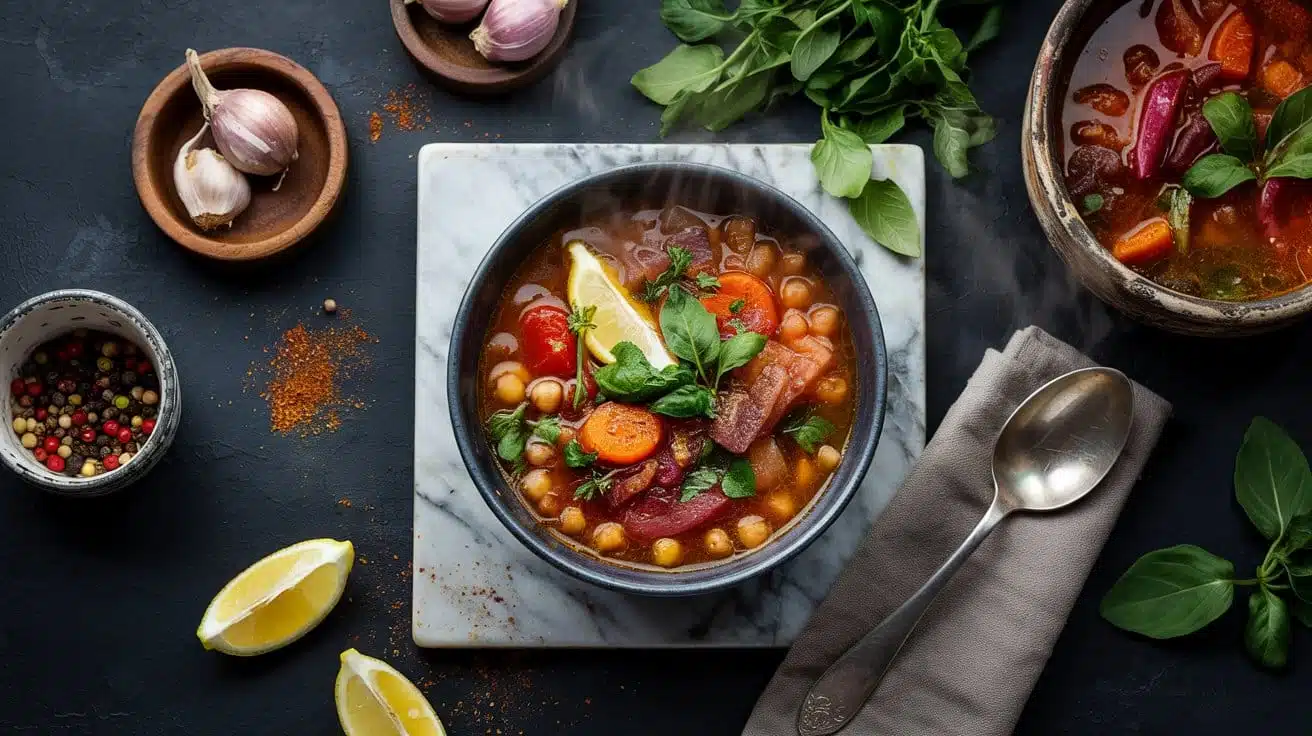 Moroccan spiced vegetable soup for coz rq