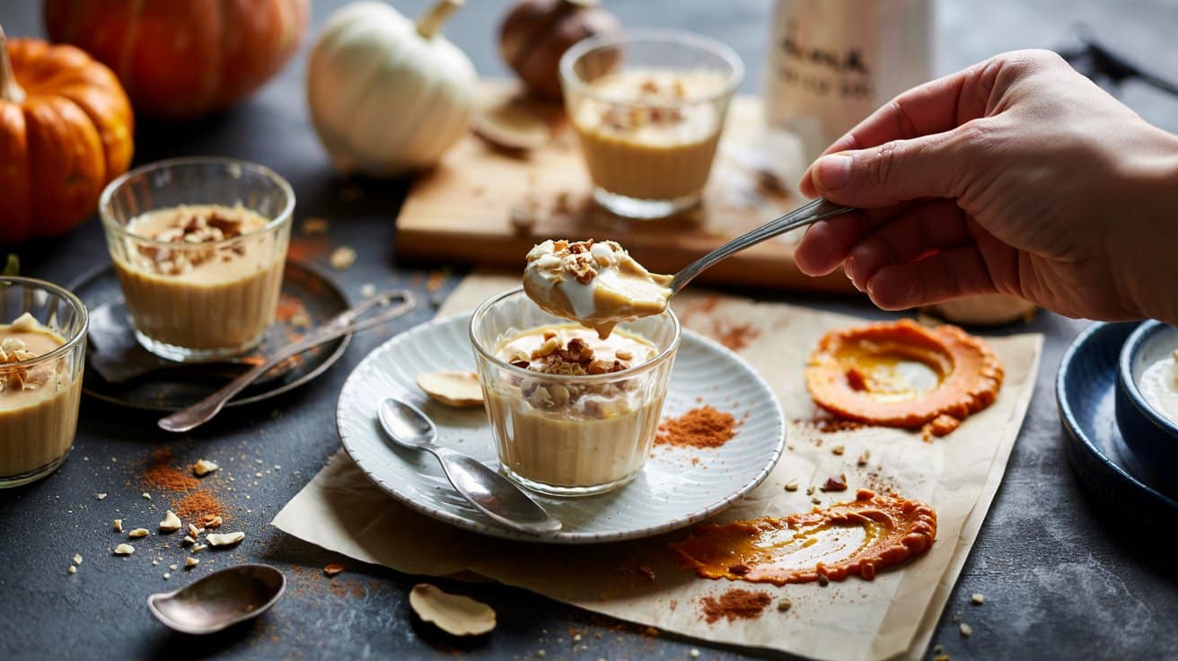 Pumpkin coconut cream cups a warm over