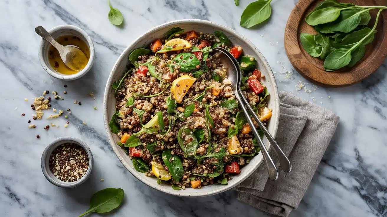 Vegan quinoa salad