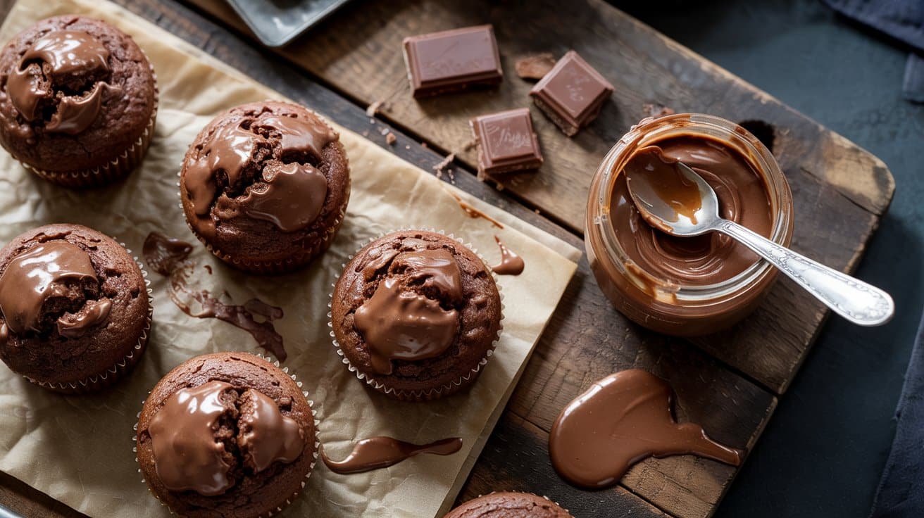 Chocolate almond butter muffins a rich e4