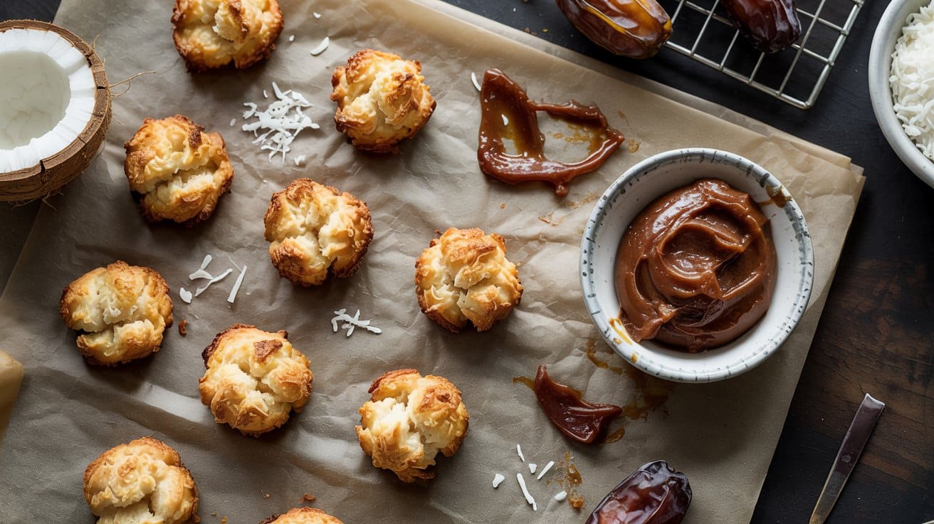 Coconut macaroons using dates a warm t