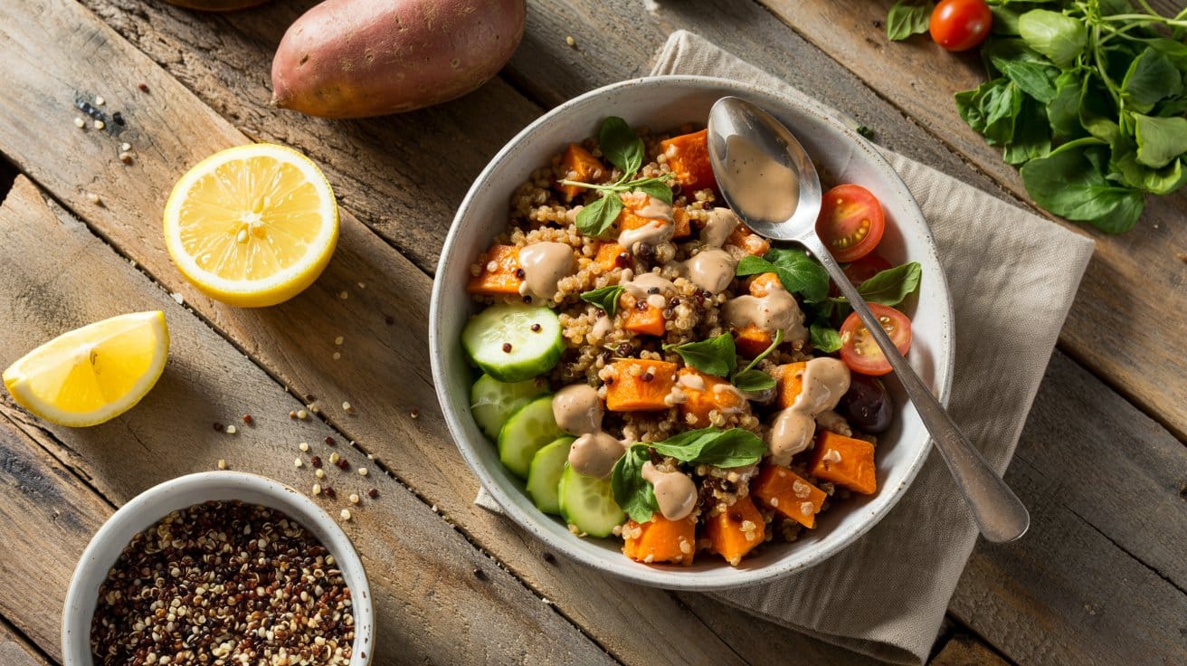 Sweet potato quinoa bowl