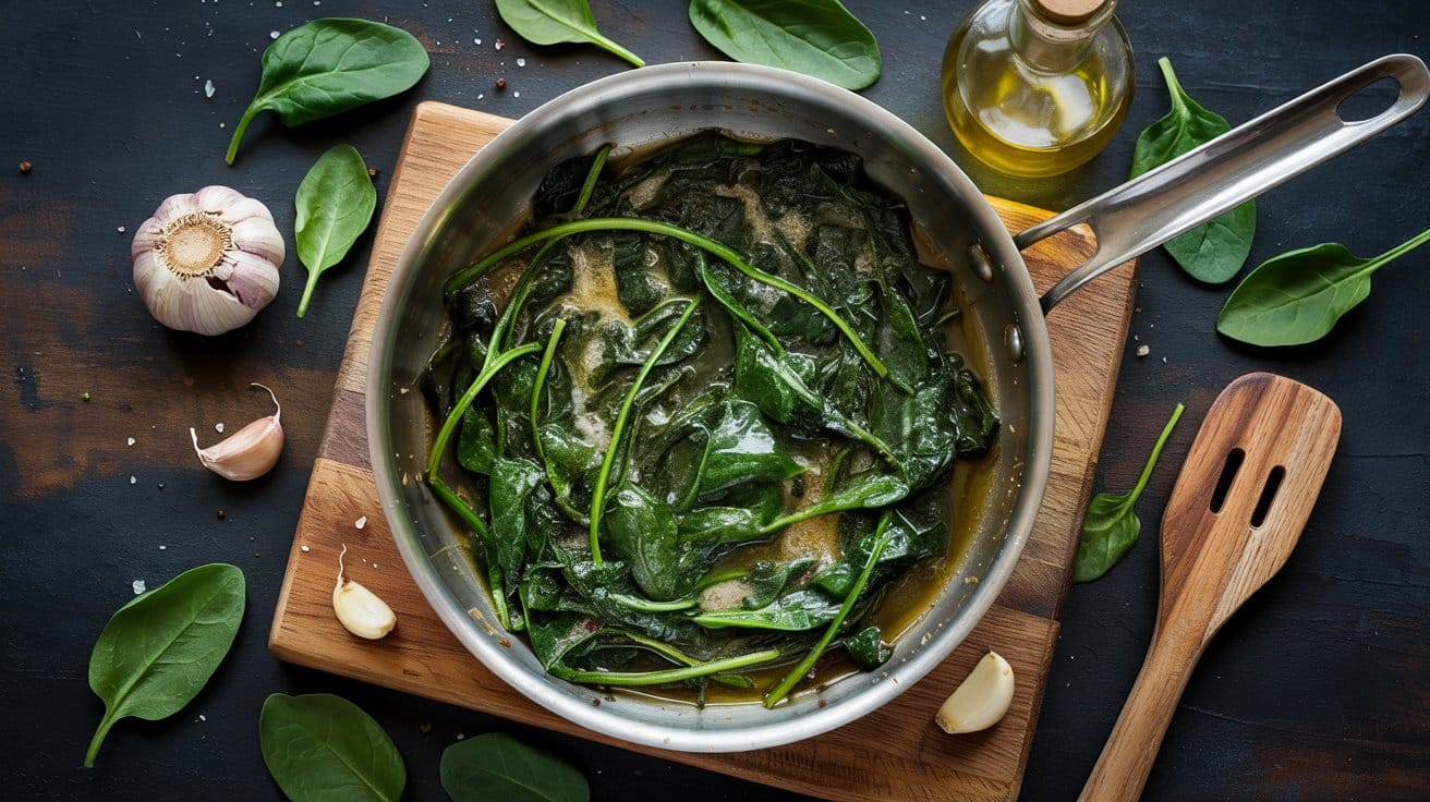 Sauteed spinach with garlic