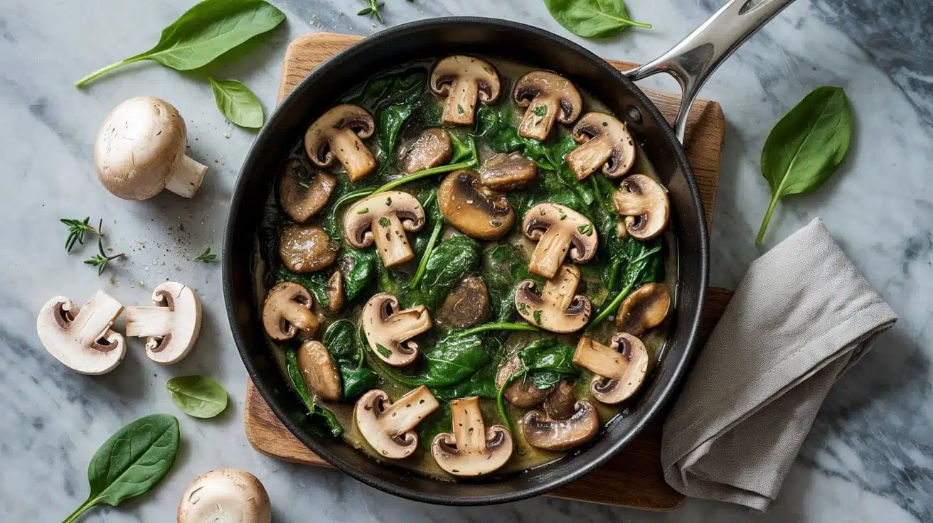 9 savory mushroom and spinach skillet re b4ahig