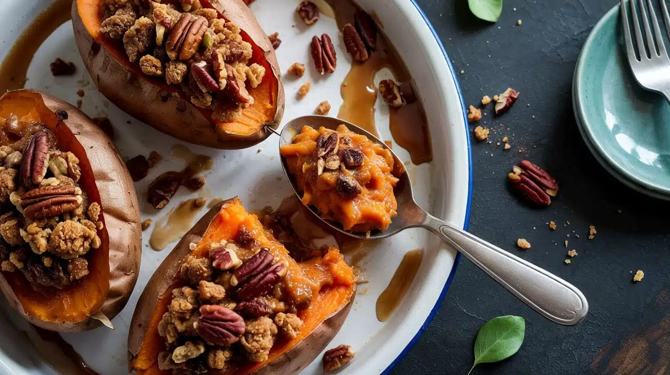 Vegan sweet potato casserole a cozy ov