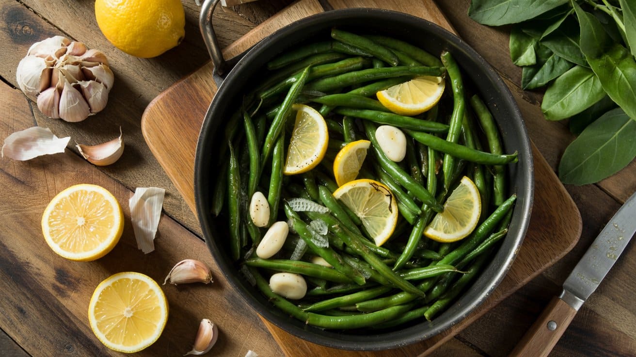 Zesty lemon garlic green beans a livel jmd5n