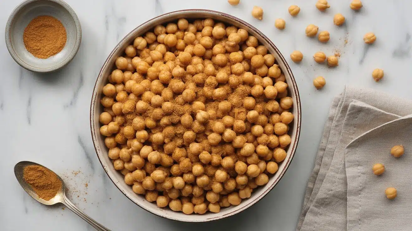 Baked chickpea snacks