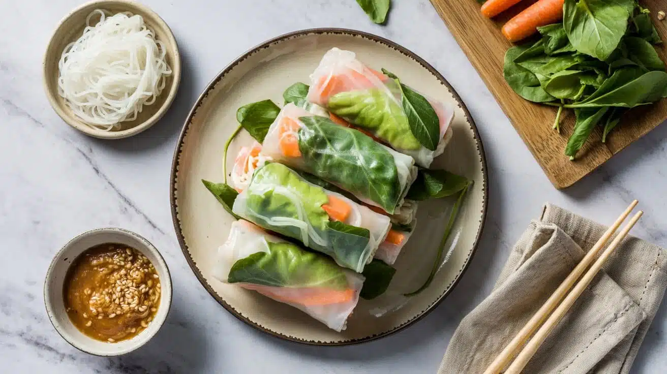 Classic vegan spring rolls