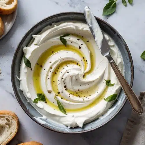 Creamy vegan whipped feta